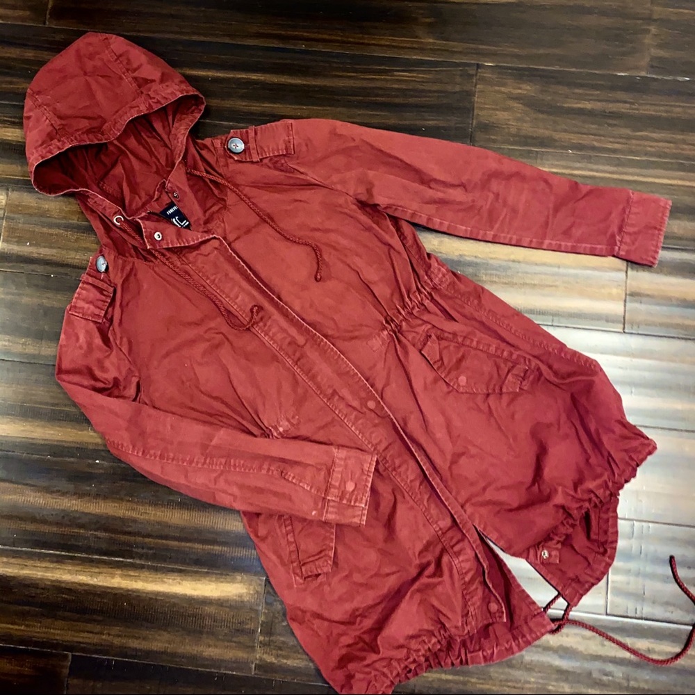 Burgundy Trench Coat